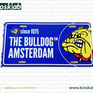 The Bulldog Amsterdam Chapa Metálica Azul