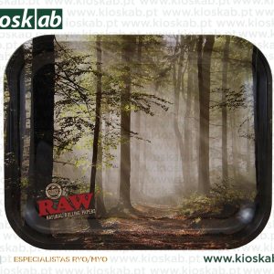 Raw Metal Rolling Tray Forest