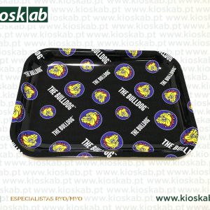 The Bulldog Metal Rolling Tray Mix Logo Large