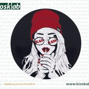 Raw Sticker Art Deco Girl