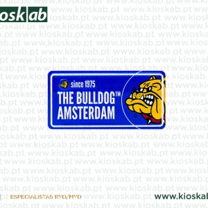 The Bulldog Magnet License Plate Blue