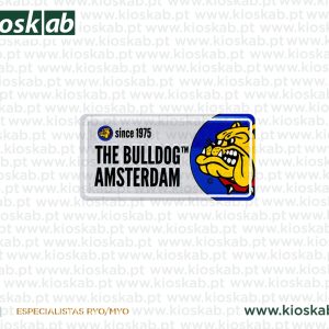 The Bulldog Magnet License Plate Silver