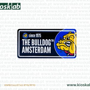 The Bulldog Magnet License Plate Black