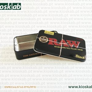 Raw Black  Metal Tin Case