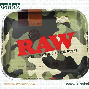 Raw Metal Rolling Tray Camouflage