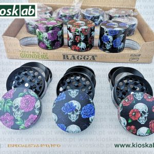 Ragga Grinder Metálico Flowered Skulls (12)