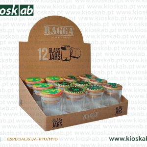 Ragga Glass Jar Leaf Assorted (12)
