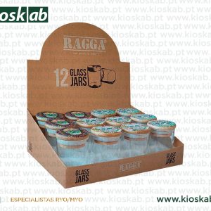 Ragga Glass Jar Skull Assorted (12)