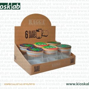 Ragga Glass Jar Leaf Assorted (6)