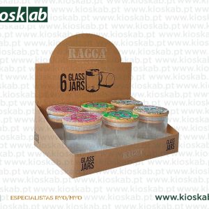 Ragga Glass Jar Skull Assorted (6)