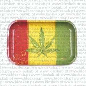 Ragga Rolling Tray Rasta Leaf