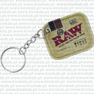 Raw Metal Tray Key Chain