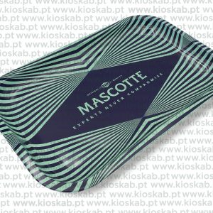 Mascotte Metal Tray Small Expert Pattern Green