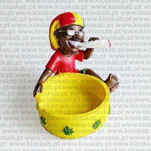 Ragga Ashtray Rasta Yellow and Leaf