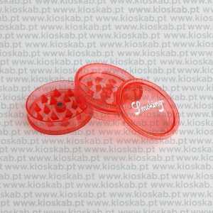 Smoking Grinder Plastic Red