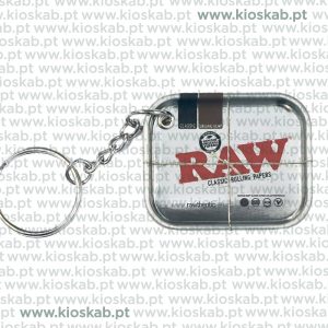 Raw Metal Tray Key Chain Silver