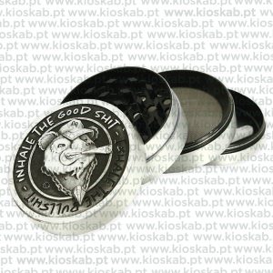 Gangsta Panda Metal Grinder Silver (6)