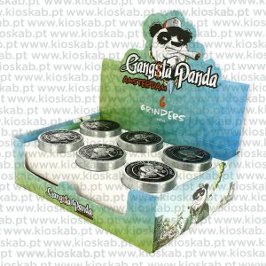 Gangsta Panda Metal Grinder Silver (6)