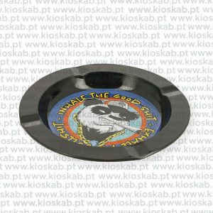 Gangsta Panda Metal Ashtray Black