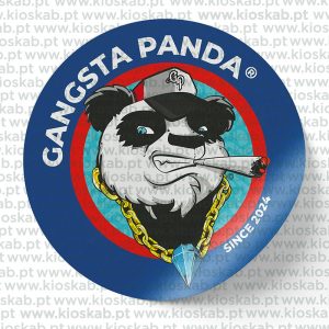 Gangsta Panda Sticker Blue