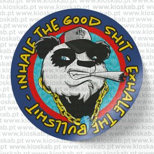 Gangsta Panda Sticker Inhale