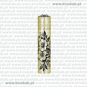 Clipper Isqueiro Large Metal Floral Gold
