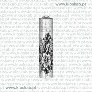 Clipper Isqueiro Large Metal Floral Silver