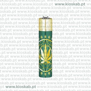 Clipper Isqueiro Large Metal Ganjala Gold Cap