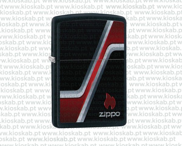 Zippo Abstract Red Metal