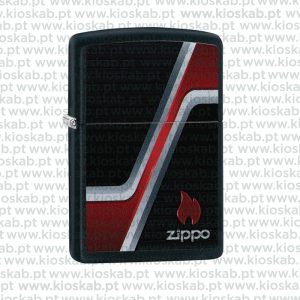 Zippo Abstract Red Metal