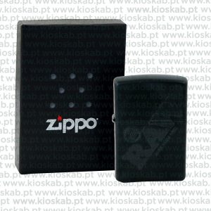 Zippo Raw Black Logo Black