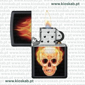 Zippo Flaming Skull Design