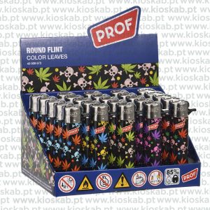 Prof Color Leaves Round Flint Lighter (25)