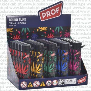 Prof Cana Leaves Round Flint Lighter (25)