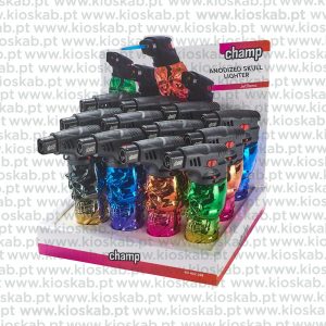 Champ Anodized Skull Blue Jetflame Lighter (12)
