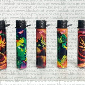 Prof Leaf Faces Round Flint Lighter (25)