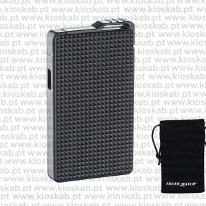 Silver Match Luxembourg Lighter Black