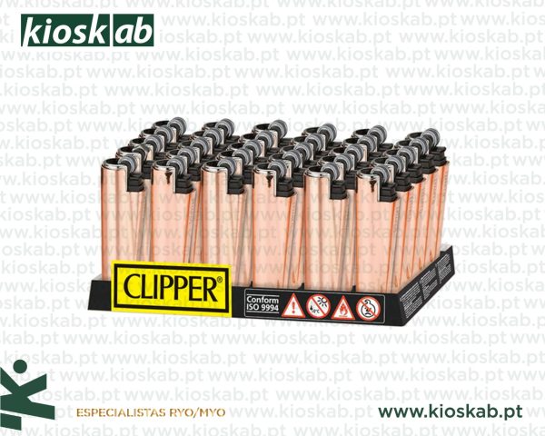 Clipper Isqueiro Micro Fundas Metal Rose Gold Mat + Shiny (30)