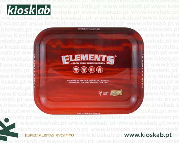 Elements Red Metal Rolling Tray