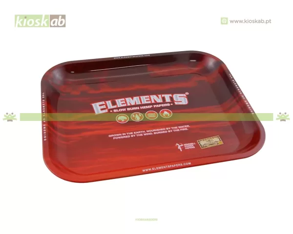 Elements Red Metal Rolling Tray