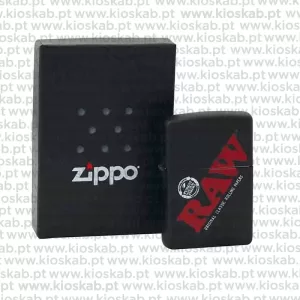 Zippo Raw Black Logo