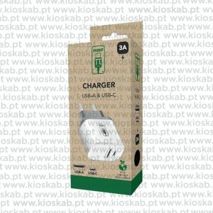 Plugit Carregador Parede USB-A + USB-C