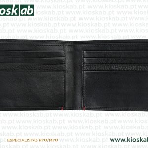 Zippo Carteira Pele Cartões Preta