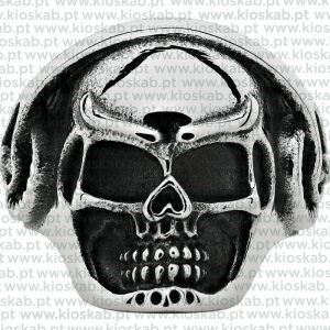 Zippo Headphone Skull Ring