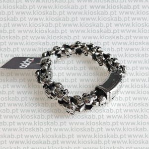 Zippo Pulseira Couro e Aço